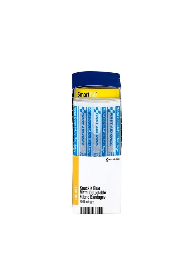 First Aid Only FAE-3030 SmartCompliance Refill Blue Metal Detectable Knuckle Bandages, First Aid Kit Refill Supplies for Business, Food Service, Restaurants, Worksite, and Home, 20 Count - Image 4
